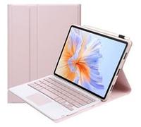 ZURSANA BNS1 étui clavier Bluetooth pour Honor Pad V9, couverture Touchpad amovible, coque mince en cuir TPU avec Stand-Rose G
