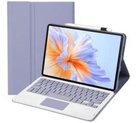 ZURSANA BNS1 étui clavier Bluetooth pour Honor Pad V9, couverture Touchpad amovible, coque mince en cuir TPU avec Stand-Violet G