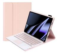 ZURSANA BNS1 étui clavier Bluetooth pour Huawei OPPO Pad 11, couverture tactile amovible, coque mince en cuir TPU avec Stand-Rose