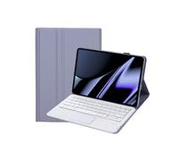 ZURSANA BNS1 étui clavier Bluetooth pour Huawei OPPO Pad 11, couverture tactile amovible, coque mince en cuir TPU avec Stand-Violet