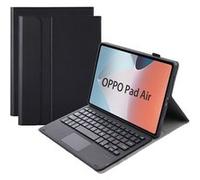 ZURSANA BNS1 étui clavier Bluetooth pour Oppo Pad Air, couverture Touchpad amovible, coque mince en cuir TPU avec Stand-Noir