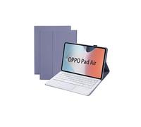 ZURSANA BNS1 étui clavier Bluetooth pour Oppo Pad Air, couverture Touchpad amovible, coque mince en cuir TPU avec Stand-Violet