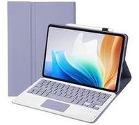 ZURSANA BNS1 étui clavier Bluetooth pour Oppo Pad Neo, couverture Touchpad amovible, coque mince en cuir TPU avec Stand-Violet