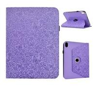 ZURSANA Coque Rotatif pour iPad 10ème Génération 10.9'' (2022) - Étui Cuir PU Fin, Support Rabattable, Veille/Réveil Auto - Violet Violet