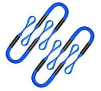 ZURSANA Sangles d’amarrage à élastique de 2,5 pieds - lignes de Dock à Double crochet pour Kayaks, bateaux, Jet Skis et pontons-bleu bleu G