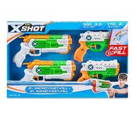 Zuru 11856 X-SHOT Fast Fill - Pack Combo De 2 Micro Et 2 Nano Pistolets À Eau