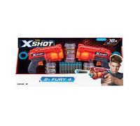 ZURU 2022-S002-X-SHOT- Excel-Fury 4 Lot de 2 (3 canettes, 16 fléchettes) (36329)