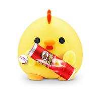 ZURU 77511G - 5 Surprise - SNACKLES MEGA Peluche - Poulet / Chick Dani avec Pringles (35 cm)