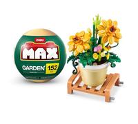 Collection de Briques de Construction Max Premium Garden (Cosmos Sulphureus, 1 Capsule)(Jusqu’à 233 pièces, 6 à Collectionner).