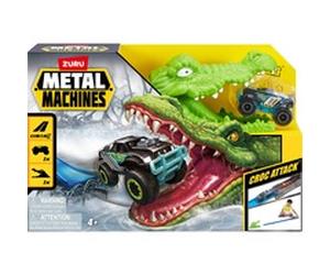 ZURU Metal Machines - Set de jeu Attaque de crocodile Piste de course + voiture, Circuit