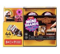 ZURU Mini Brands Really Works - Mega Bundle - Jeu en vinyle - Comprend un tourne-disque rechargeable et 3 capsules mystérieuses, 13 mini disques réels inclus, coffret cadeau géant de luxe