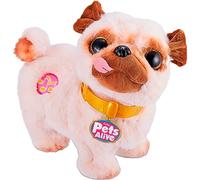 ZURU Pets Alive 9521 - Poppy The Booty Shakin Pug, Peluche qui Secoue la Tête et Les Fesses et Tourne, Joue 3 Belles chansons
