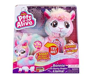 ZURU - PETS ALIVE - BONNIE Le Lama - Lama en peluche - Peluche Interactive - Bouge au rythme de la musique - Arc en Ciel - 9518