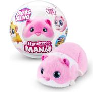 Pets Alive Hamster Mania by ZURU, Pink Hamster, Pet Nurture, Peluche, Real Alive, 20+ Sons interactifs, Animal électronique, (Rose)
