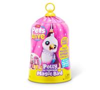 ZURU Pets Alive Oiseau interactif Polly Magic Bird – Réagit au toucher, chante et bouge – Dès 3 ans