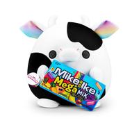 Snackles Série 1 - Vache, Peluche Surprise Moyenne, Peluche Ultra Douce, Confort Squishy Câlin, 28 cm, Peluche avec Licence Accessoire de Marque Snack (Vache)