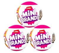 ZURU Surprise Blind Box Capsule Figurine - (3 mini capsules de marques rétros)