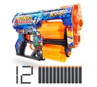 ZURU - XSHOT - Skins - Dread Sonic The Hedgehog - Pistolet Flèches Mousse - Livré avec 12 flèches - Tire Jusqu’à 27 mètres - 36583-22