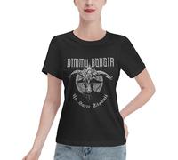 Zusa Dimmu Borgir T-Shirt à Manches Courtes et col Rond pour Femme, Coupe ajustée, en Coton