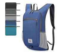 Zusentee Sac à Dos Pliable Ultra Léger,16L Sac à Dos Voyage Imperméable Sac de Randonnée Pliable, Petit Sac à Dos Femme Homme, Sac à Dos pour Voyage Camping en Plein air Escalade Cyclisme, Bleu