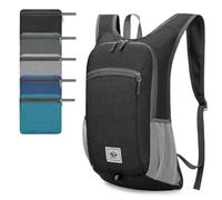 Zusentee Sac à Dos Pliable Ultra Léger,16L Sac à Dos Voyage Imperméable Sac de Randonnée Pliable, Petit Sac à Dos Femme Homme, Sac à Dos pour Voyage Camping en Plein air Escalade Cyclisme, Noir