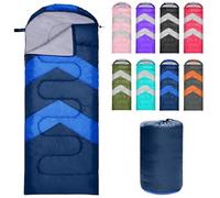 Zusentee Sacs de Couchage pour Adultes Enfant 3-4 Saisons, Imperméable Enveloppants Sacs de Couchage de Damping pour Camping Léger, Randonnée, Compact Sleeping Bag,Bleu Marine