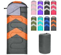 Zusentee Sacs de Couchage pour Adultes Enfant 3-4 Saisons, Imperméable Enveloppants Sacs de Couchage de Damping pour Camping Léger, Randonnée, Compact Sleeping Bag,Gris Foncé