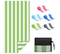 Zusentee Serviette de Plage Grande 180×90 cm, Serviette de Plage en Microfibre, sans Sable et à Séchage Rapide, Douce et Légère, Adaptée pour la Plage, Les Voyages, Le Yoga et Plus Encore, Vert