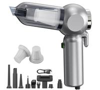 ZUSKYZU Aspirateur à Main, aspirateur à Main 6en1 22000 Pa, sans Fil, Rechargeable, 7800 mAh, Brise-vitre et Coupe-Ceinture de sécurité pour Nettoyer Les Voitures, Les Bureaux et Les Maisons