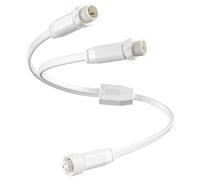 Zustov Répartiteur en Y pour lampes d'extérieur permanentes Govee, câble d'extension étanche en forme de Y compatible avec Govee H707A, H707B, H707C, 1 femelle vers 2 mâles, blanc