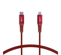 zutBe Shield 2 Câble tressé USB-C vers Lightning avec Kevlar pour iPhone 14 13 12 11 Pro/Pro Max X iPad AirPods iPod (certifié MFI) Prend en charge l'alimentation (chargeur non inclus) (1,8 m rouge)