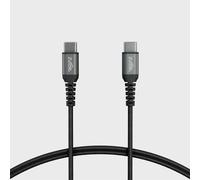 zutBe Shield Câble tressé USB-C avec Kevlar USB-C vers USB-C 100 W Câble de charge PD pour iPad Pro/iPad Air 4, iPad Mini 6, téléphones Samsung Switch Google Pixel, LG OnePlus et plus (0,9 m) Noir