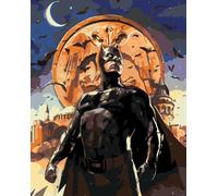 Zuty - Painting by Numbers - BATMAN DANS LA VILLE DE NUIT, 40x50 cm, sans cadre et sans toile fermée