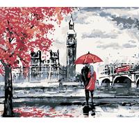 Zuty - Peinture au diamant - LOVERS AND BIG BEN, 40x50 cm, hors toile sur châssis