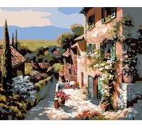 Zuty - Peinture au diamant - MAISON AU TOSCAN, 40x50 cm, hors toile sur châssis
