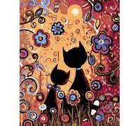 Zuty - Peinture au diamant - TWO CATS, 40x50 cm, sans cadre et sans toile