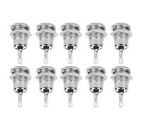 ZUUOZBYY 10 pièces Alimentation CC Prise Jack Femelle avec connecteur de Montage sur Panneau métallique fileté DC099