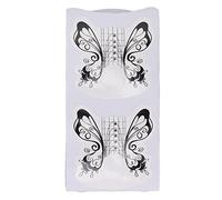 ZUUOZBYY 100 pièces formes d'ongles en forme de fer à cheval papillon carré Nail Art forme Guide autocollant pour ongles en acrylique Gel ongles