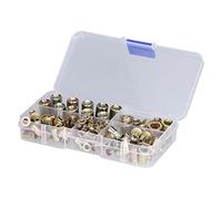 ZUUOZBYY 100 pièces inserts filetés M3-M8 assortiment d'écrous à rivets haute résistance en acier au carbone galvanisé portable