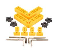 ZUUOZBYY 2 pièces carrés de positionnement à 90 degrés pince de fixation à angle droit outil de travail du bois ABS 120 mm (4-1/2 pouces) (Jaune)