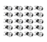ZUUOZBYY 20 pièces Alimentation CC Prise Jack Femelle avec écrou fileté 5.5x2.1MM connecteur de Montage sur Panneau DC025M