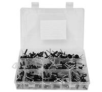 ZUUOZBYY 200 pièces Kit de rivière aveugle noire Kit d'assortiment de rivets aveugles ronds haute résistance