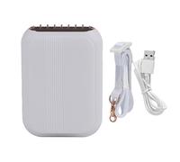 ZUUOZBYY 3 en 1 Mini ventilateur de cou suspendu portable USB ventilateur de bureau sans lame pour la maison en plein air (Blanche)
