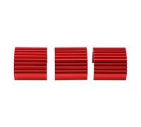 ZUUOZBYY 3 pièces aluminium 370 moteur brossé sans balais dissipateur de chaleur ailettes de refroidissement pour voiture WPL C14 RC (Rouge)