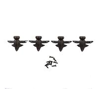 ZUUOZBYY 4 pièces boîte à bijoux en laiton Antique caisse en bois décor pieds de meubles protecteurs d'angle de jambe