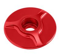 ZUUOZBYY Couvercle de Casque de Fourche Avant de vélo Couvercle de Ensemble de Bol de Tige sans Fil en Aluminium pour vélo de Route de Montagne VTT (Rouge)