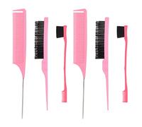 ZUUOZBYY Ensemble de Peignes à Queue de Rat Style léger Ensemble de Brosses à Cheveux Portables Multi-usages pour Séparation et Taquineries