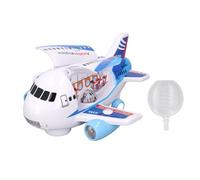 ZUUOZBYY Jouet d'avion électrique pour Enfants Allume la Musique Porte ouvrante modèle d'avion simulé élevé avec pulvérisation de Brume d'eau (Bleue)