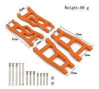 ZUUOZBYY Kit de moyeu de Direction de Bras de Suspension en Alliage d'aluminium Avant et arrière Rouge de Remplacement pour pièces de Mise à Niveau de Voiture télécommandée Trax4 (Orange)