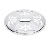 ZUUOZBYY Plaque de Couverture de Guitare Perforée à Motifs Argentés en Acier Inoxydable de Résonateur de Couverture de Guitare